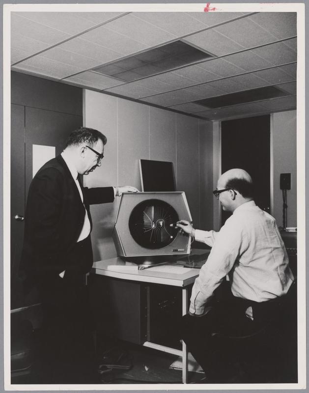 Robert Fano and Marvin Minsky at the PDP-1 console, MIT, 1961.